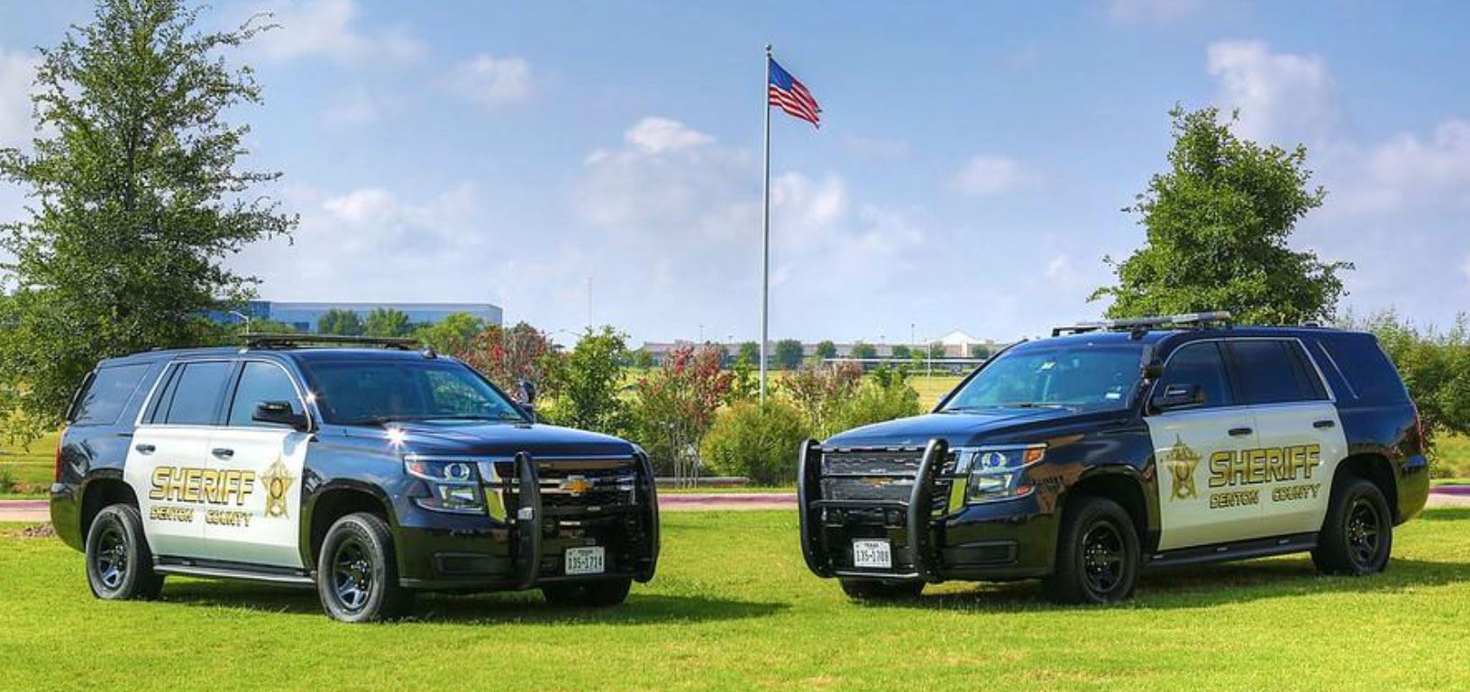 Patrol Vehicles parked facing each other